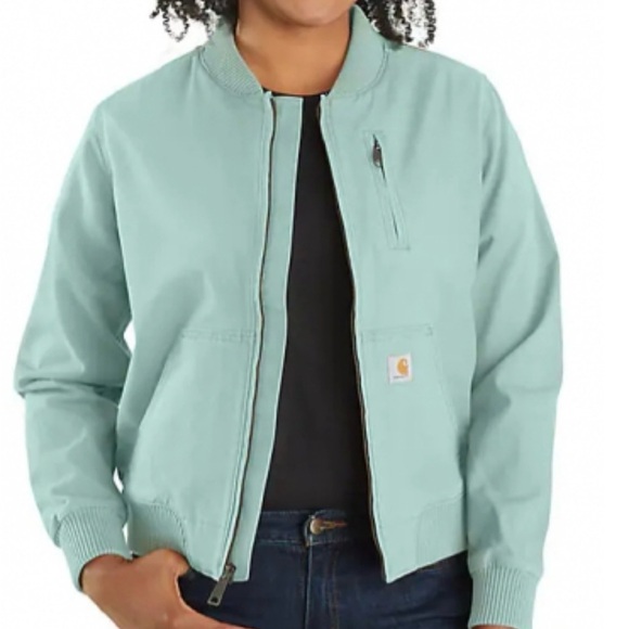 Carhartt Jackets & Blazers - Carhartt Women's Bomber Jacket Light Blue Sz M